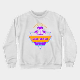 Long Beach Washington State Vibes 80's Crewneck Sweatshirt